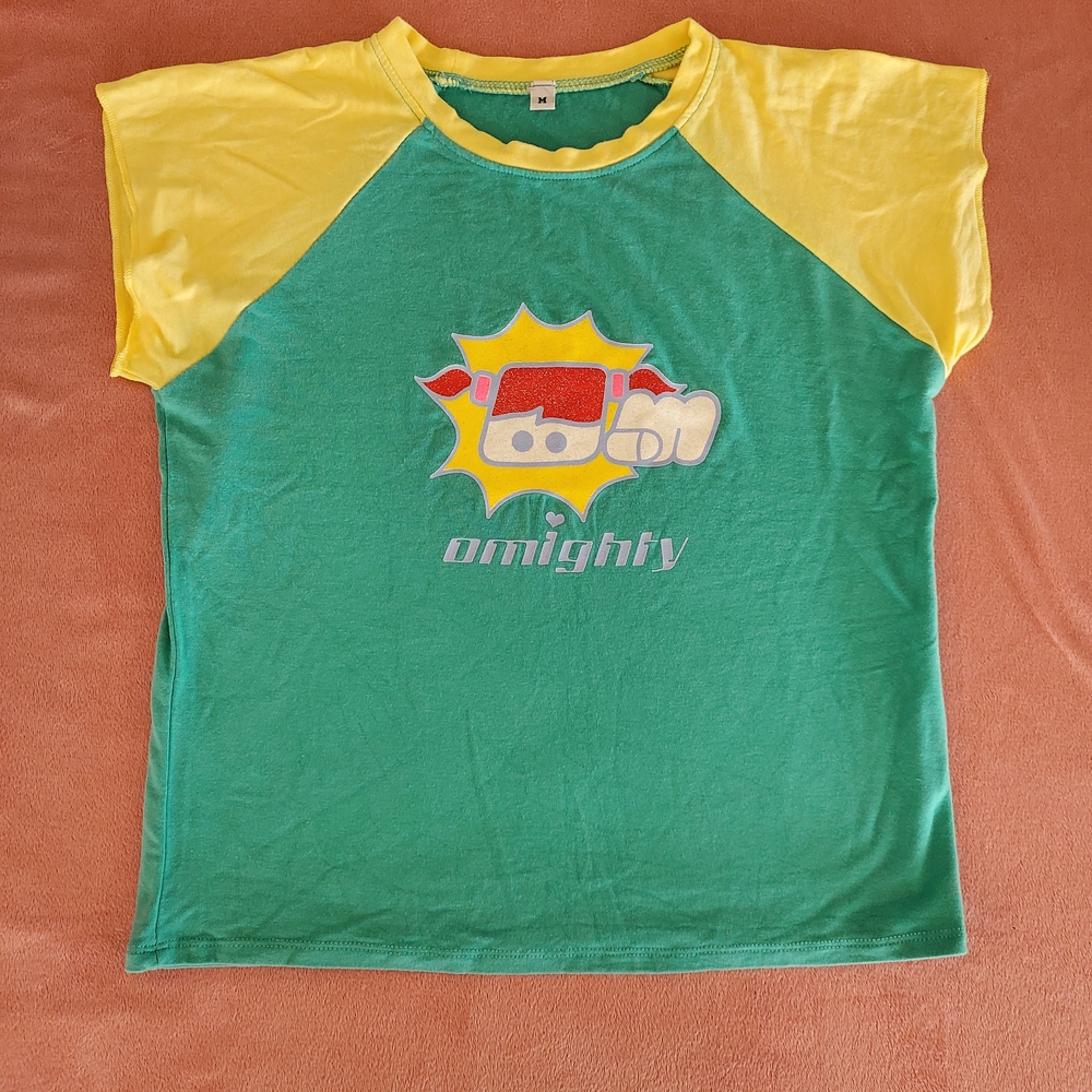 Omighty Vibrant Green and Yellow Tee